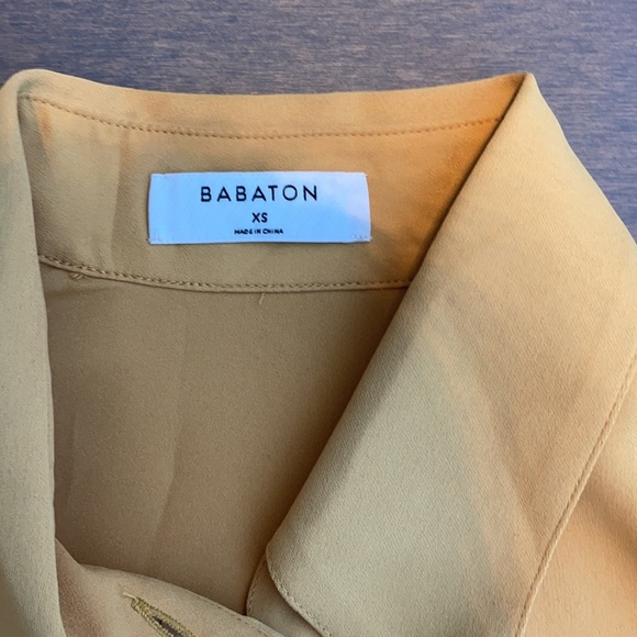 Beautiful yellow silk shirt - Picture 3 of 4